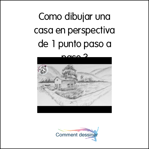 Como dibujar una casa en perspectiva de 1 punto paso a paso